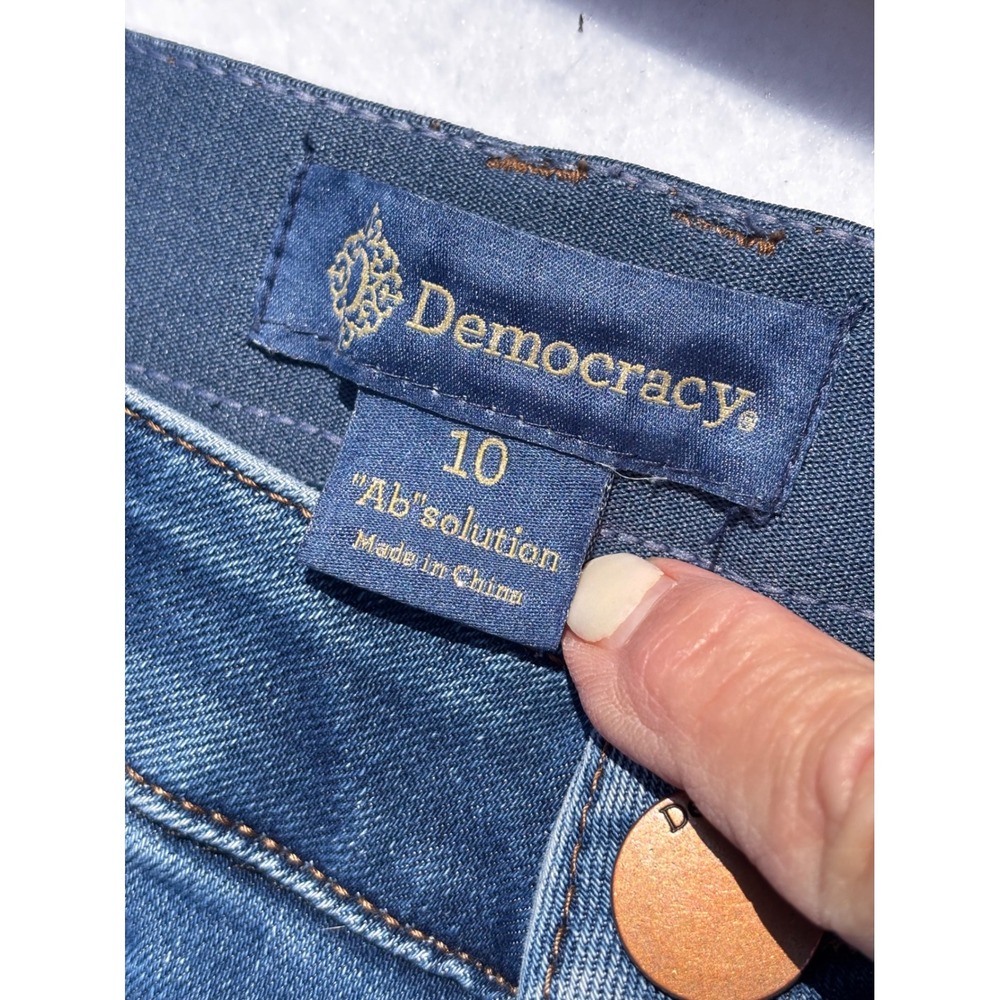 Democracy Ab solution High Rise Bootcut Jeans Medium Wash Blue Size 10 - Picture 7 of 13